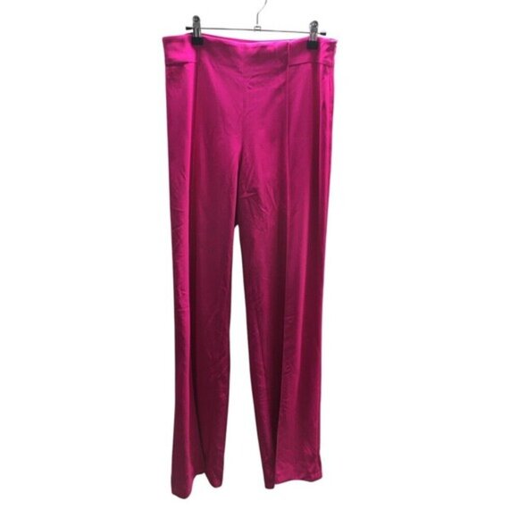 Zara Pants Women's Size Small Hot Pink Tapered Leg - Picture 1 of 5